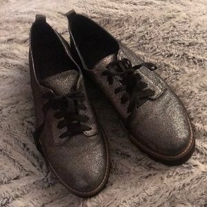 Nasty Gal silver glitter sneakers
